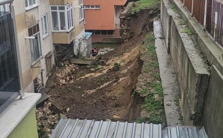Edirne'de sağanak; istinat duvarı yıkıldı
