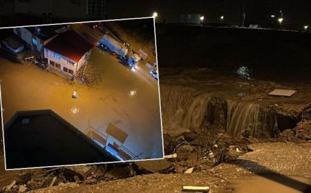 Adana’da şiddetli yağış! Yollar göle döndü, istinat duvarı çöktü