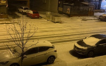 Çorlu’da Yılın İlk Karı Etkili Oldu