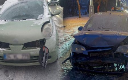 Edirne'de kar yağışı zincirleme kazaya neden oldu: 9 araç birbirine girdi