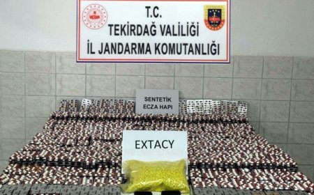 Çorlu'da 33 bin hap ele geçirildi, 2 tutuklama