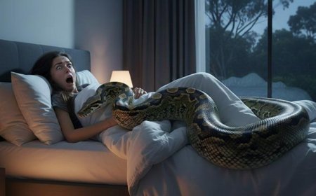 Kabus değil gerçek! Üzerinde 2.5 metrelik pitonla uyandı: 'Kımıldama'