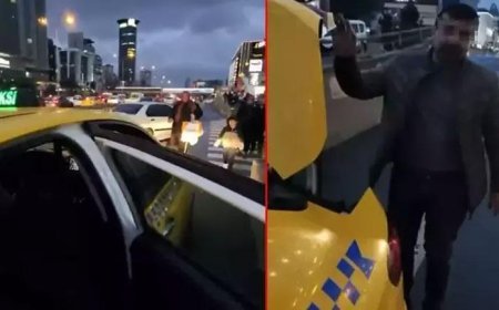 Engelli aileyi yol ortasında indiren taksiciye ceza kesildi ve aracı trafikten men edildi