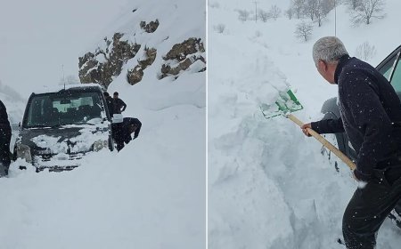 Bahçesaray’da çığ faciası. Araçtaki aile ölümden döndü