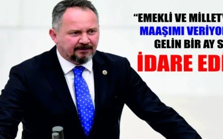 “EMEKLİ VE MİLLETVEKİLİ MAAŞIMI VERİYORUM, GELİN BİR AY SİZ İDARE EDİN”