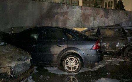 Sarıyer'de şüpheli araç yangınları! 5 araç alevlere teslim oldu