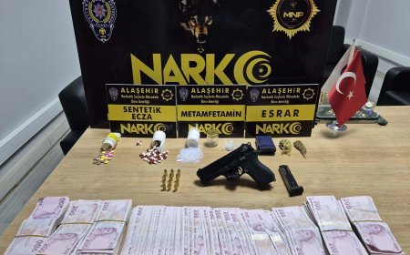 Manisa’da uyuşturucu operasyonu: Evden hap, metamfetamin ve 120 bin tl çıktı