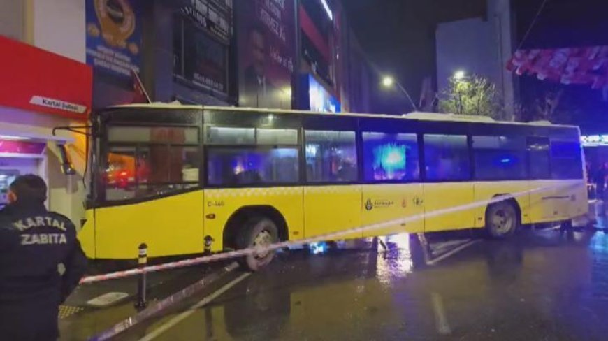 Kartal’da İETT otobüsü binaya çarptı: Yaralılar var