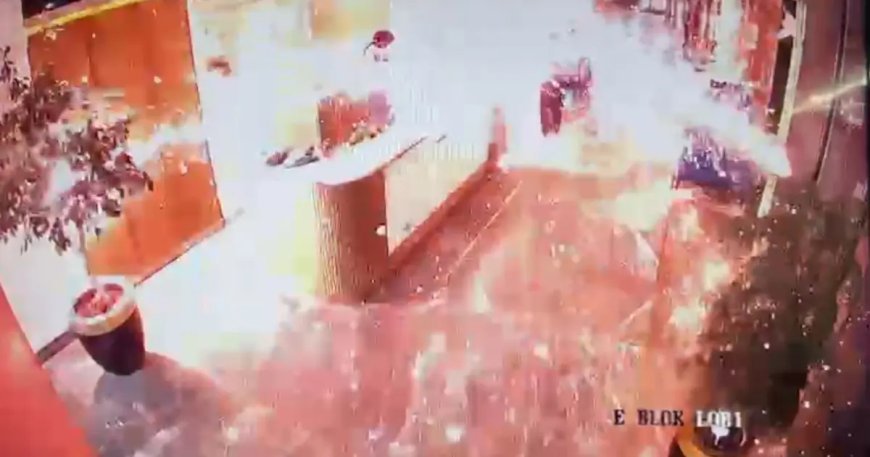 Bomba gibi patlayan kargonun görüntüleri ortaya çıktı. "Gelen kuryeden şüphelendik"