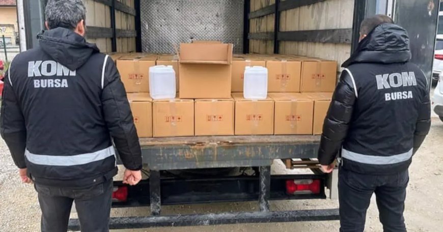 Bursa'da sahte alkol operasyonu: 1000 litre etil alkol ele geçirildi