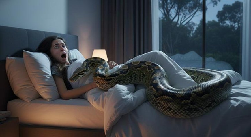 Kabus değil gerçek! Üzerinde 2.5 metrelik pitonla uyandı: 'Kımıldama'