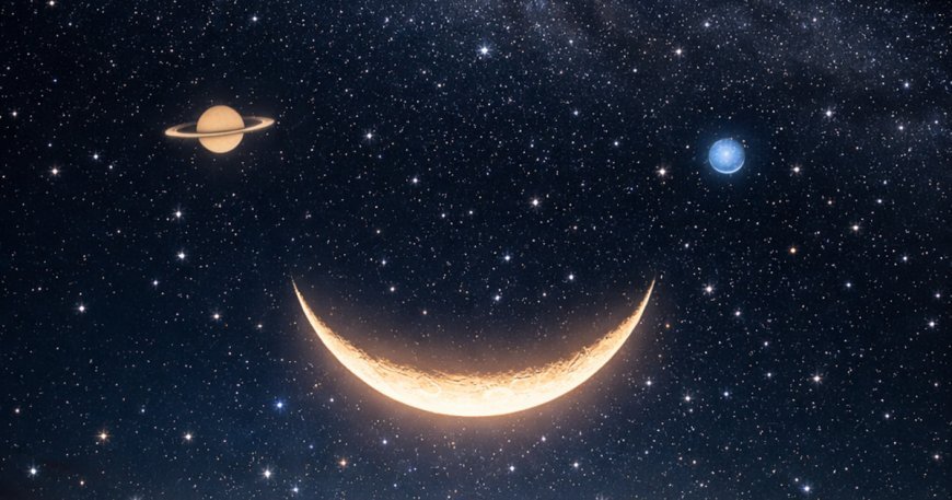 Gökyüzü bu akşam gülümsüyor. Ay, Satürn ve Neptün kavuşacak