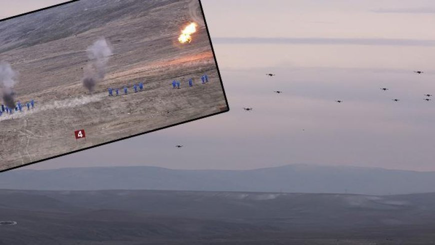 Türkiye'de bir ilk: Sürü İHA'ları canlı mühimmatla hedefi tam isabetle vurdu