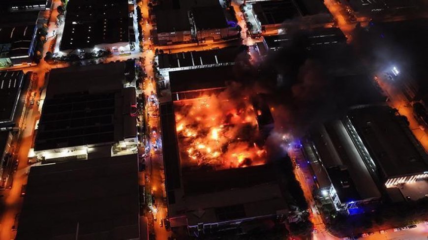 Bursa Nilüfer'de fabrikada yangın çıktı