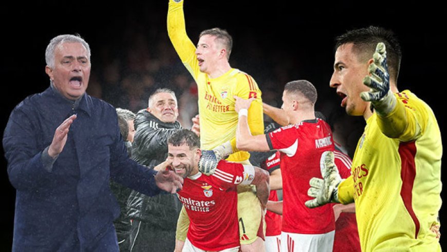Benfica'dan tarihi galibiyet: Kaleci Trupin attı, Mourinho çıldırdı!