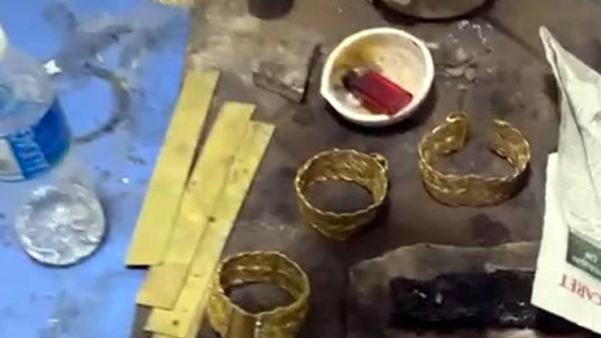 Güzellik merkezi süsü verilen iş yerinde sahte altın üretimi!