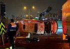 İstanbul'da ambulans takla attı