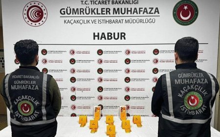 Habur'da ayakkabı içerisinde 41 kilo altın ele geçirildi!