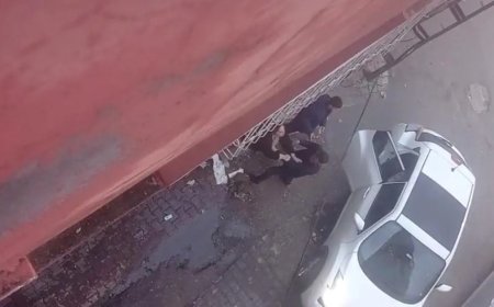 Eski eşini çocuklarının önünde sokak ortasında döven şahıs gözaltına alındı