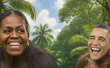 Trump'tan skandal paylaşım! Obama çiftini 'maymuna' benzetti