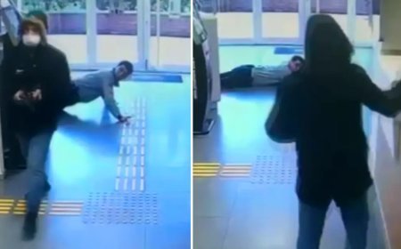 Fatih'teki soygun anı ortaya çıktı. Silahla bankaya girip paraları poşete koydurttu