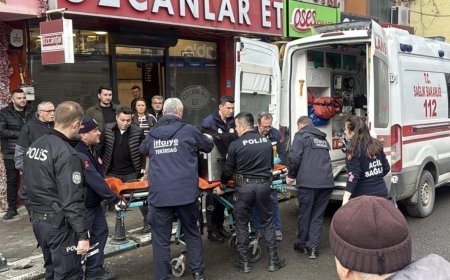 Kasapta elini kaptırdığı kıyma makinesiyle hastaneye götürüldü