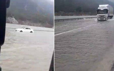 Yola çıkacaklar dikkat! Yeni Antalya-Konya Karayolu ulaşıma kapandı. Sağanak karayolunu göle döndürdü