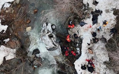 Bitlis'te otomobil dereye uçtu: 3 ölü, 5 yaralı