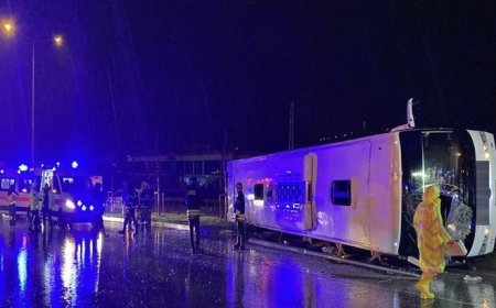 Samsun’da feci kaza! Yolcu otobüsü devrildi: 6 yaralı