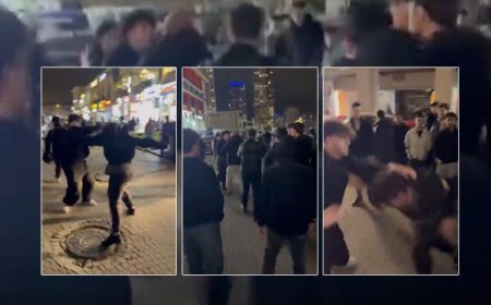 Ramazan etkinliğinde yumruklar havada uçuştu! İftar sonrası kavga kamerada