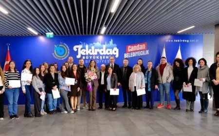 Tekirdağ Büyükşehir Belediyesi'nin açtığı Almanca kursunda ilk sertifikalar verildi