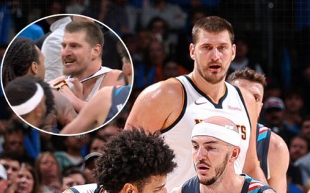 Oklahoma - Denver maçında saha karıştı! Nikola Jokic çıldırdı