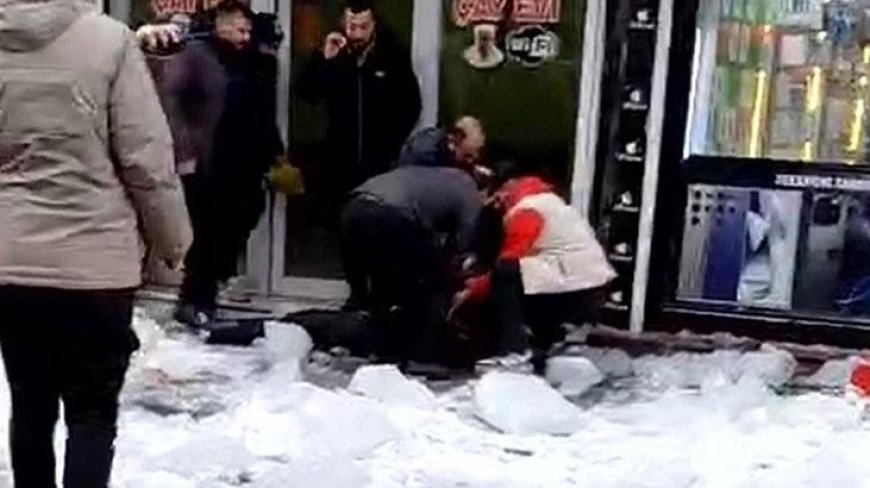 Yer: Ağrı... Kar kütlesinin altında kalan kişi yaralandı