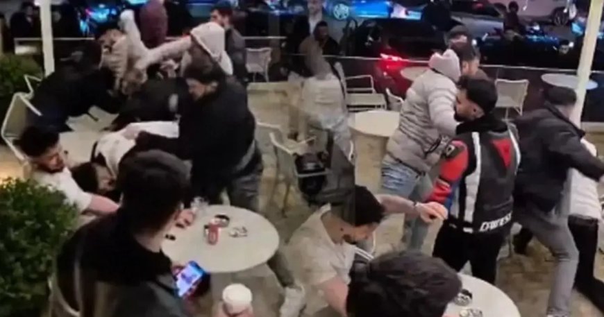 Kafe savaş alanına döndü: 9 şüpheli yakalandı