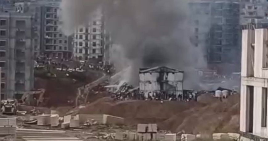 İstanbul'da işçi konteynerinde yangın