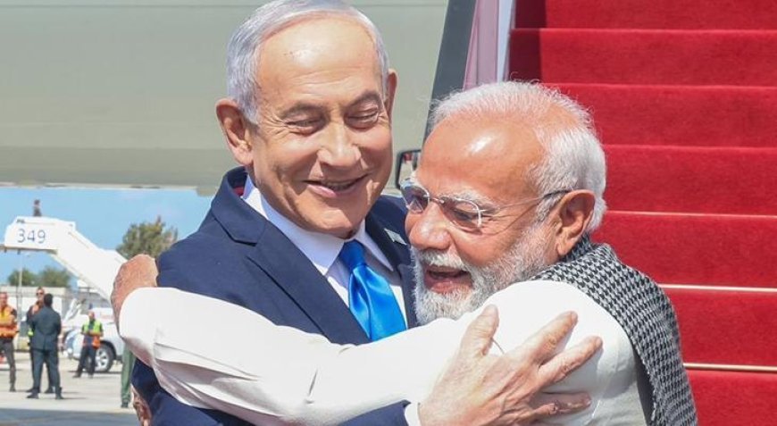 İsrail'den dikkat çeken kare! Netanyahu ile Modi'nin samimi anları