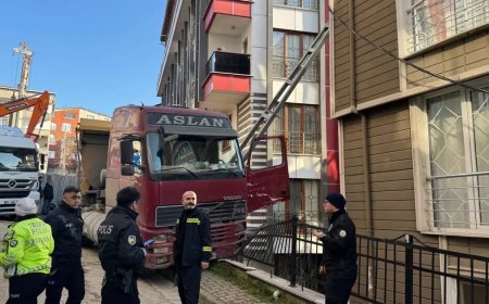 Direğe çarpan kamyon sürücüsü yaşamını yitirdi