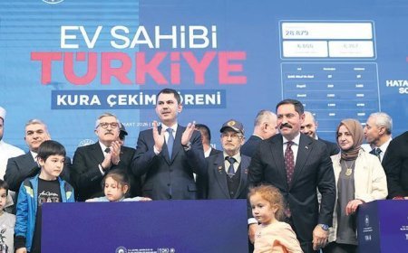 Bakan Kurum, Hatay’daki kura çekim töreninde konuştu: Hayalleri ertelemeyeceğiz
