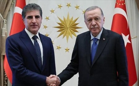 Cumhurbaşkanı Erdoğan IKBY Başkanı Neçirvan Barzani ile görüştü