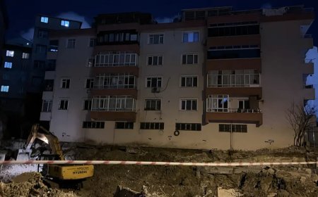 Bahçelievler'de çökme riski bulunan 5 katlı bina tahliye edildi