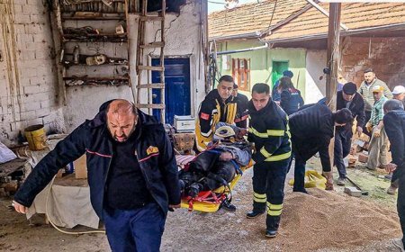 Buğday deposunda facia: Kardeşlerden biri göçükte kaldı, diğerinin parmakları koptu