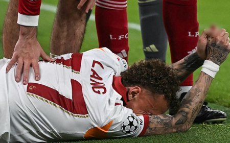 Galatasaray'da Noa Lang şoku! Liverpool maçında parmağı koptu