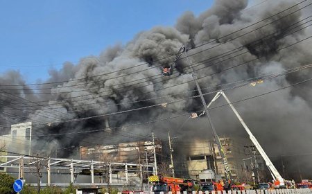 Güney Kore'de otomobil parça fabrikasında büyük yangın! En az 50 yaralı