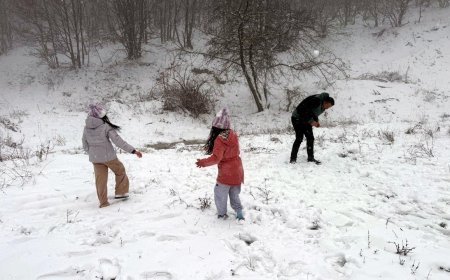 Tekirdağ'da Ganos Dağı'nda kar kalınlığı 10 santimetreye ulaştı