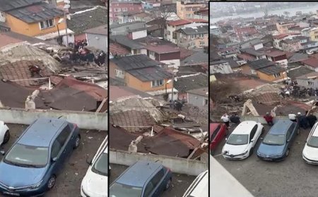Fatih'te 2 binanın çökmesinin ardından yaşananlar anbean kamerada