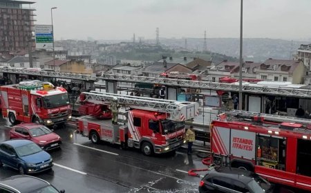 Perpa durağında metrobüs yangını