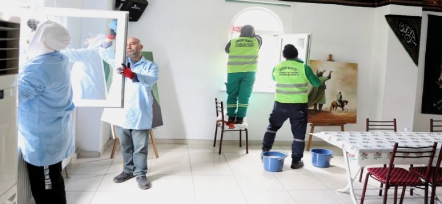 ÇERKEZKÖY BELEDİYESİ İBADETHANELERDE TEMİZLİK ÇALIŞMASI YAPIYOR