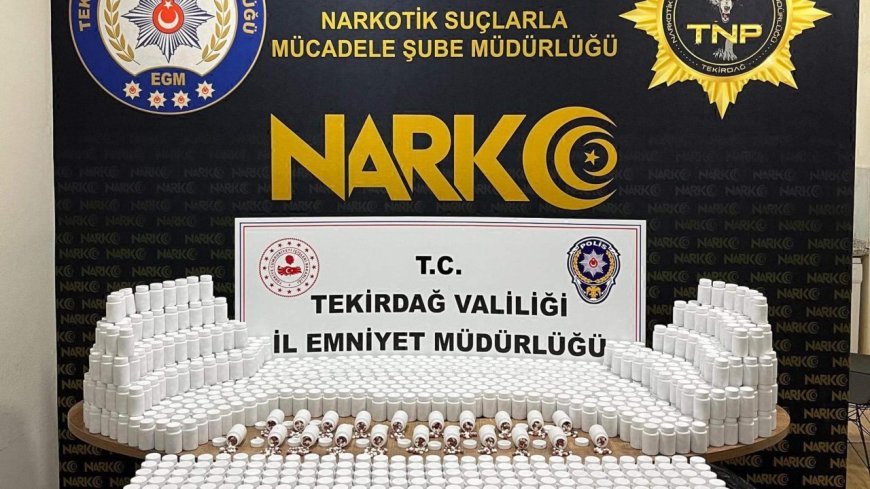 Tekirdağ'da 81 bin 700 hapla yakalanan 'torbacı' tutuklandı