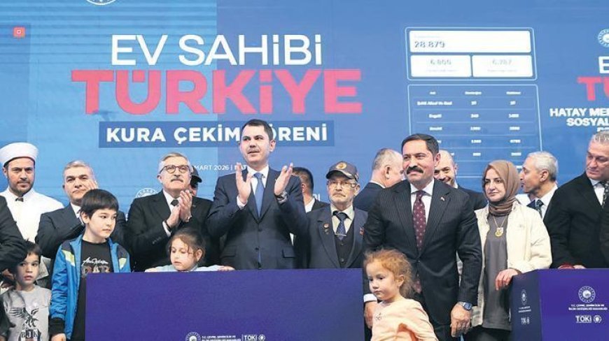 Bakan Kurum, Hatay’daki kura çekim töreninde konuştu: Hayalleri ertelemeyeceğiz