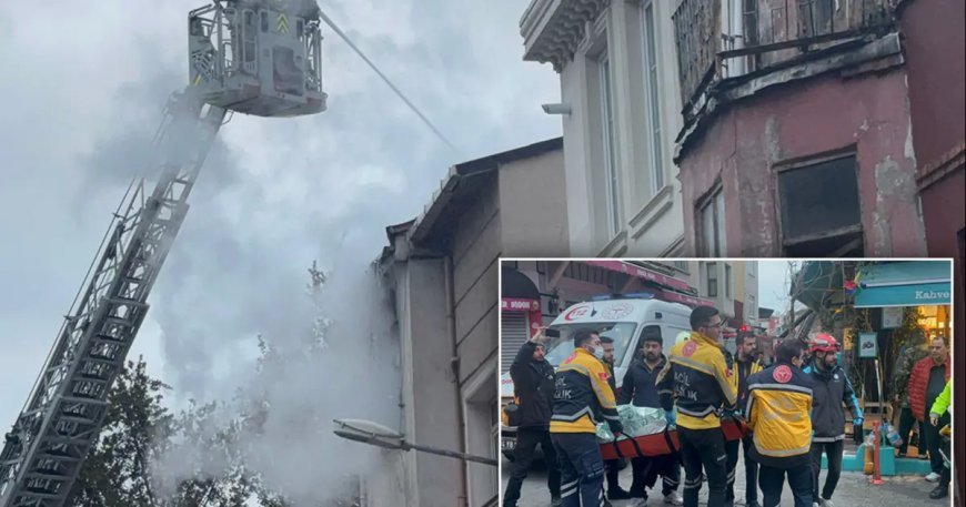 Fatih'te bir binada yangın. Bir can kaybı, üçü ağır 6 yaralı